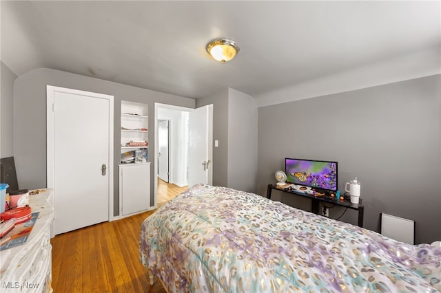 bedroom featuring light hardwood / wood-style floors