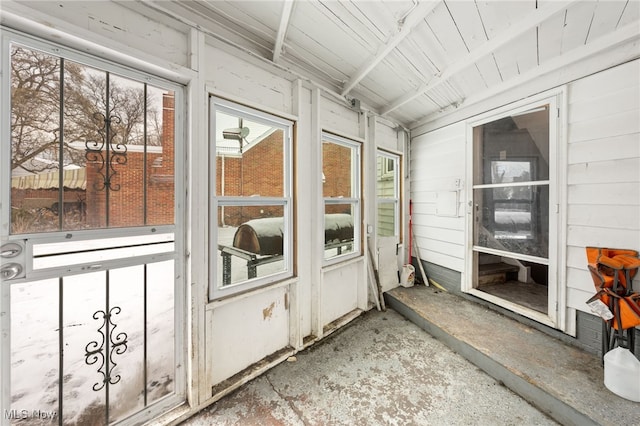 view of sunroom