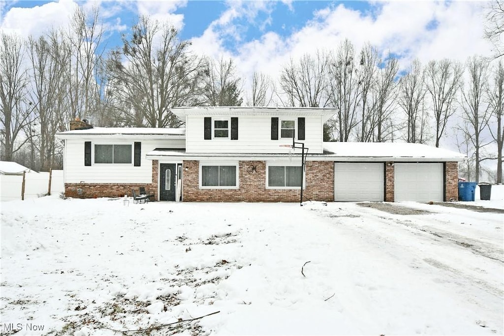 tri-level home with a garage