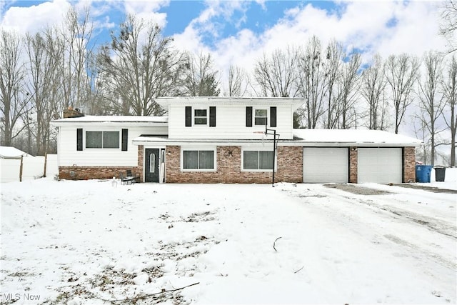 tri-level home with a garage