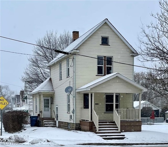 view of front facade with a porch