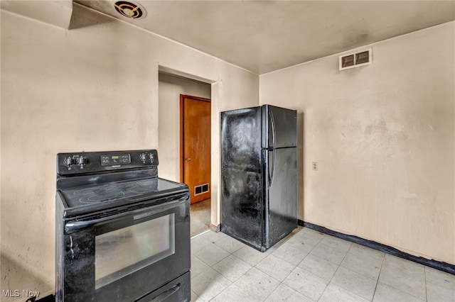 kitchen featuring black appliances