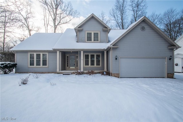 view of front of house featuring a garage