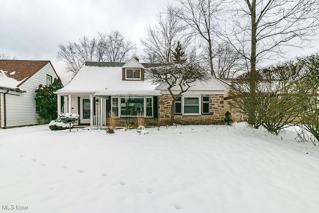 view of cape cod home