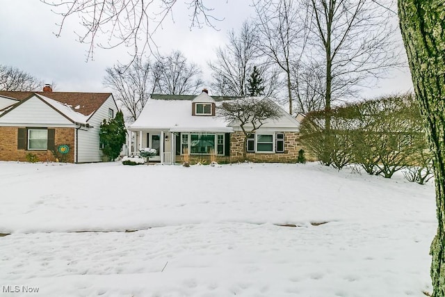 view of cape cod home