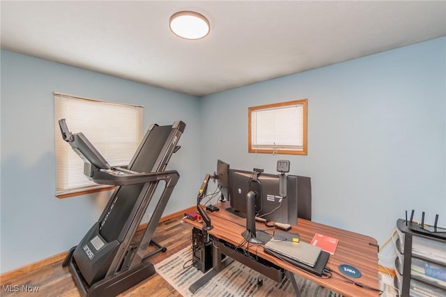 interior space featuring hardwood / wood-style floors