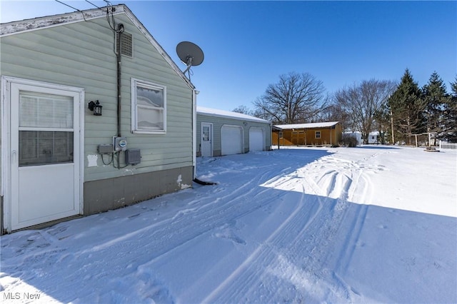 view of snowy yard