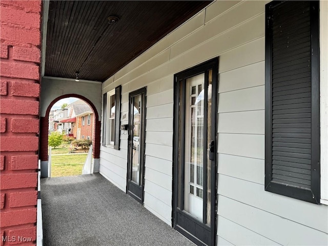 view of doorway to property