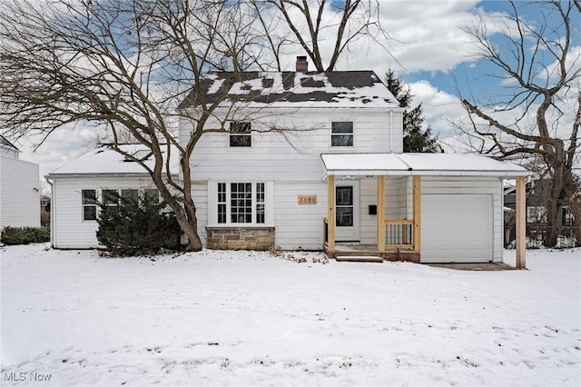 view of front of home featuring a garage