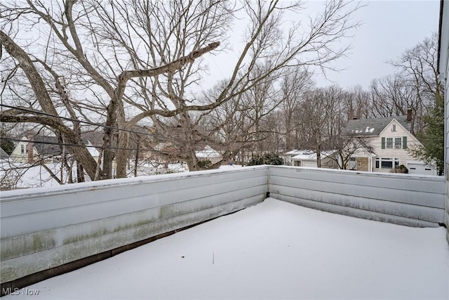 view of snowy yard