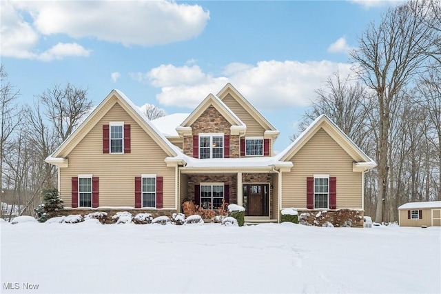 view of front of home with a porch