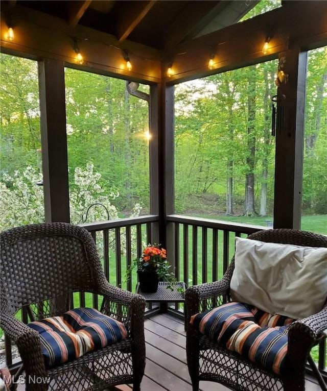 view of sunroom / solarium