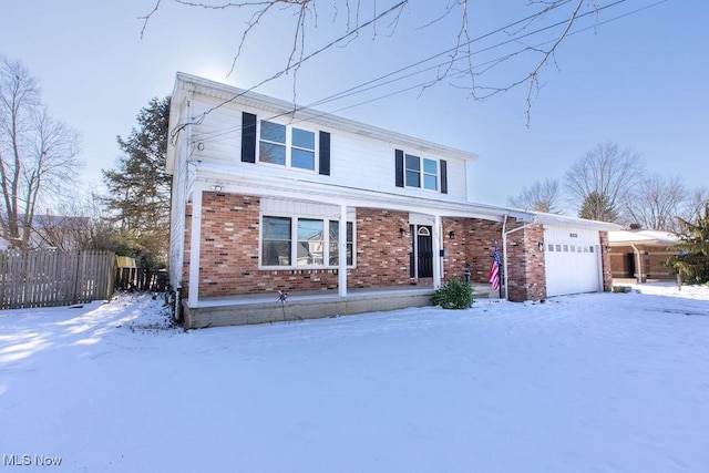 view of property with a garage