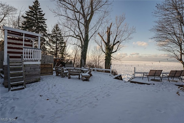 view of snowy yard