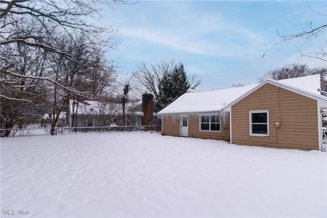 view of snowy yard