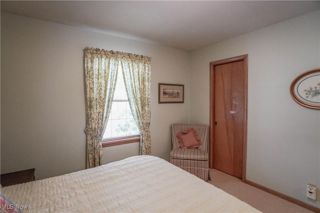 view of carpeted bedroom