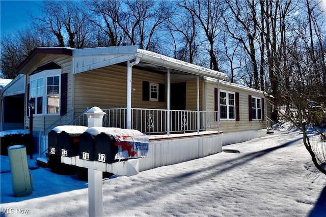 exterior space featuring a porch