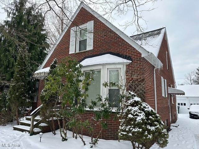 view of snowy exterior