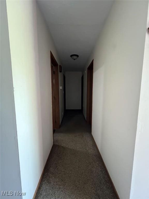 corridor featuring carpet flooring