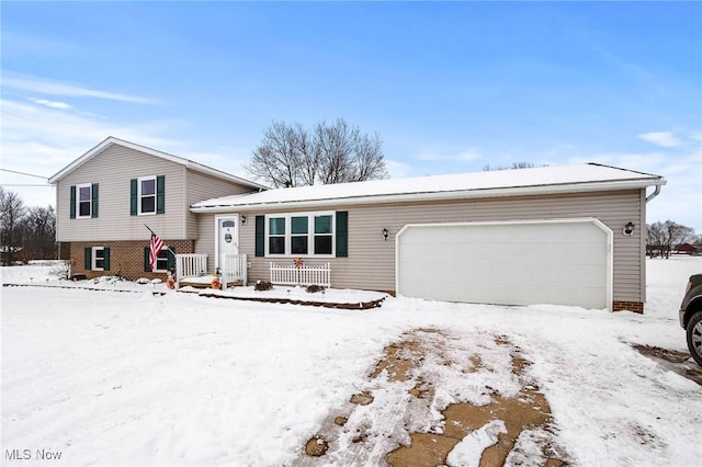 tri-level home with a garage