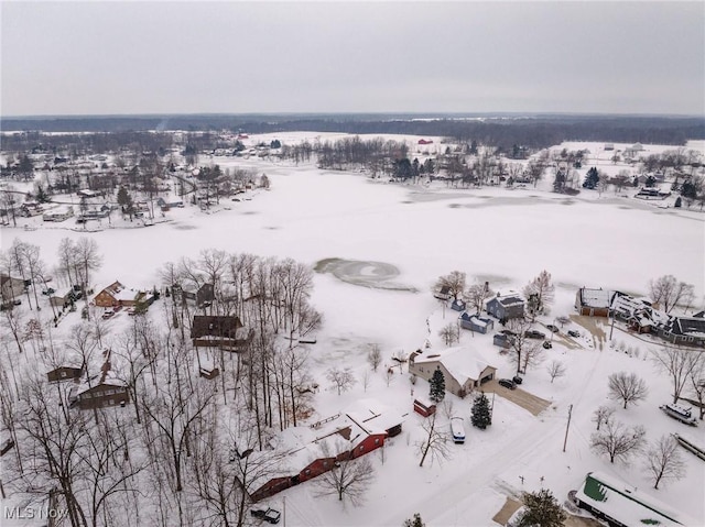 view of snowy aerial view