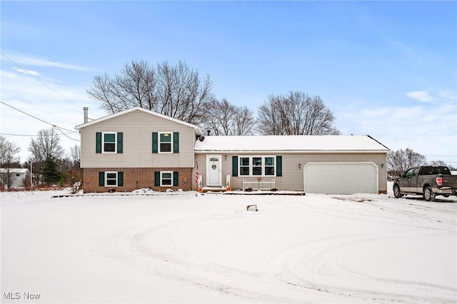 tri-level home featuring a garage