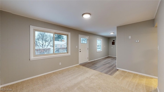 view of carpeted entryway