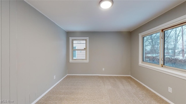 carpeted empty room with a wealth of natural light