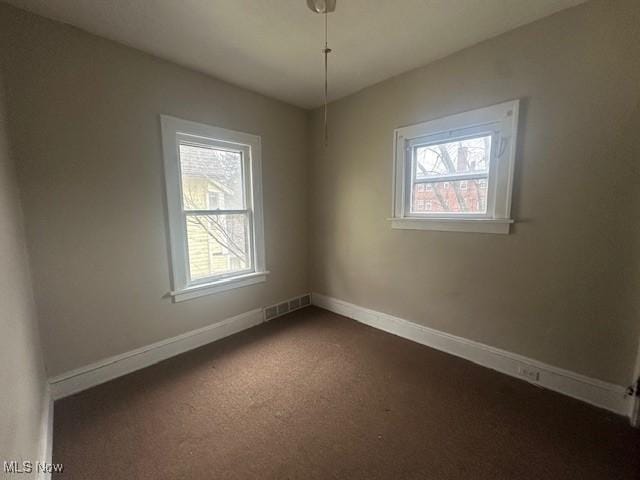 view of carpeted empty room