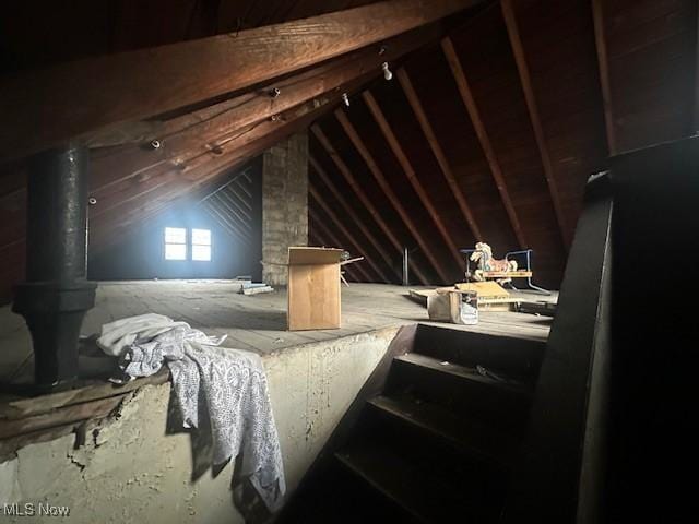 view of attic