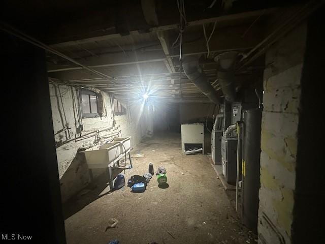 view of basement