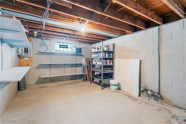 view of basement