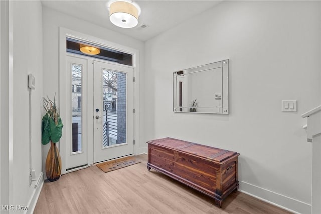 entryway featuring wood-type flooring