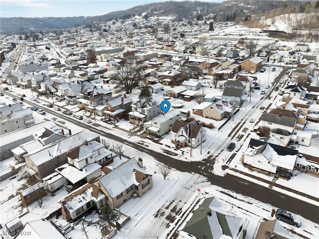 view of snowy aerial view