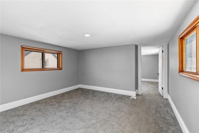 view of carpeted spare room