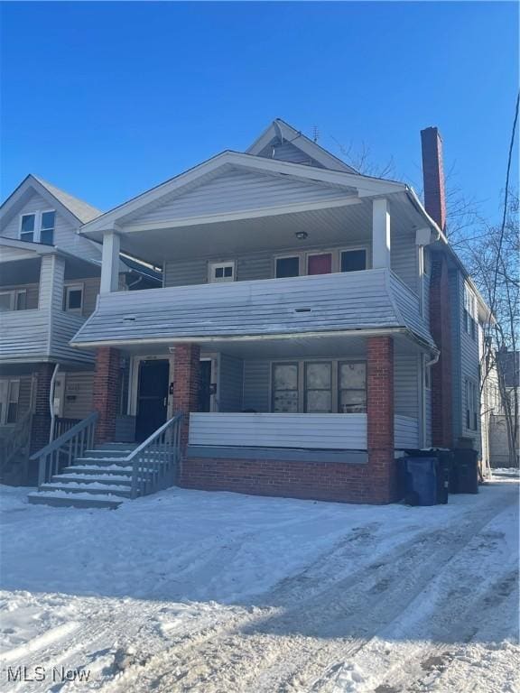 view of front property with a porch