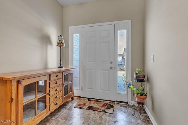 entrance foyer with a healthy amount of sunlight