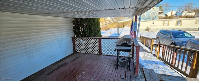 view of wooden terrace