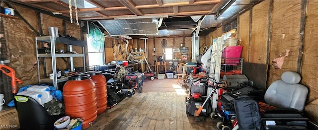 view of storage area