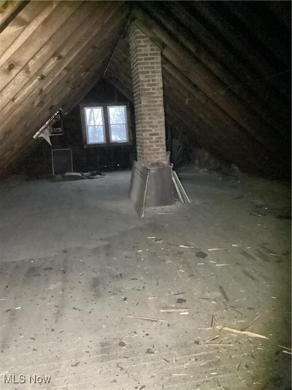 view of attic