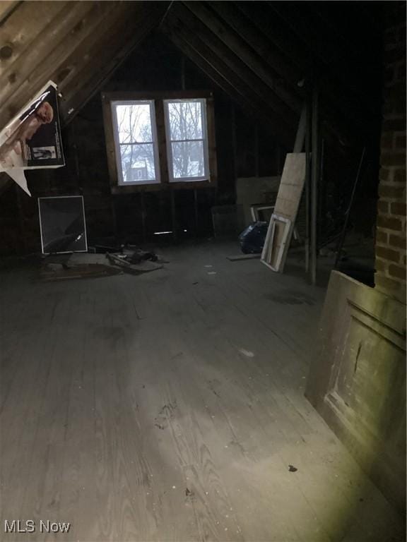 view of attic