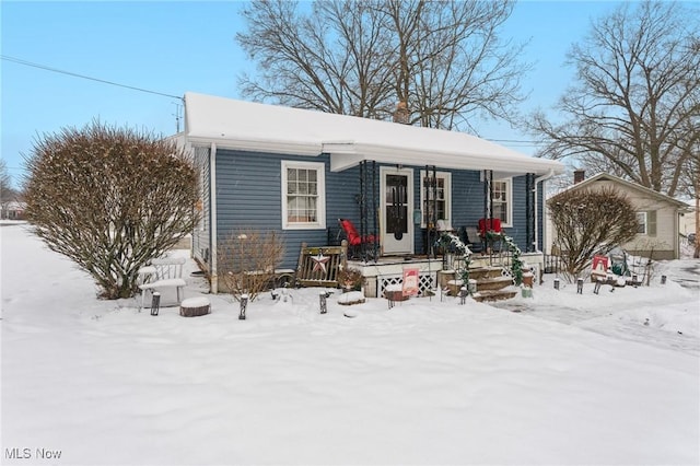 view of front of house featuring covered porch