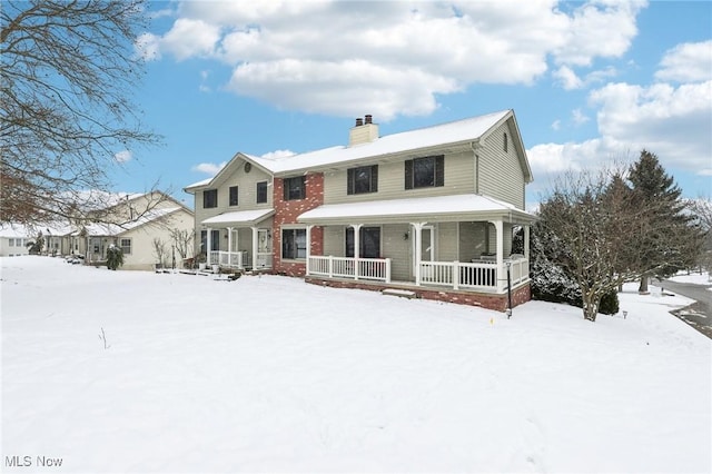 view of front of home with a porch