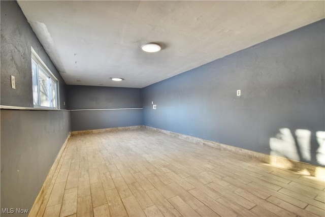 empty room featuring light wood-type flooring