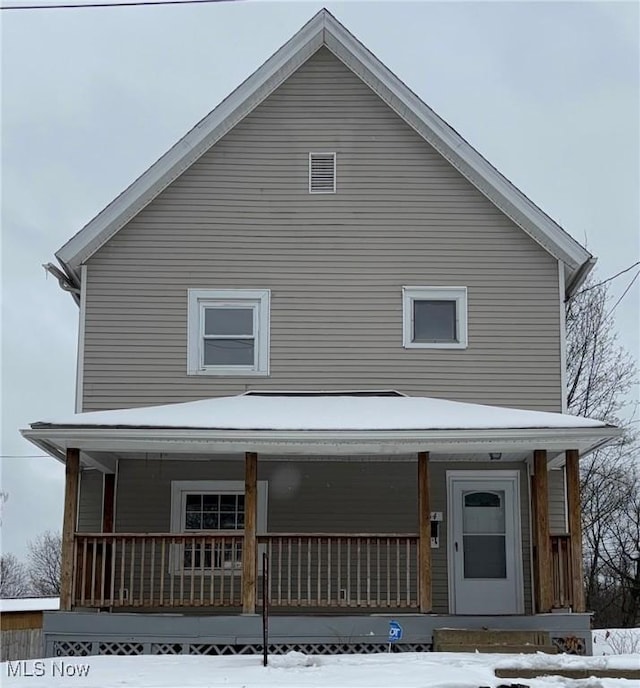 exterior space featuring a porch