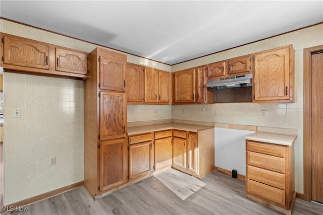 kitchen featuring light hardwood / wood-style floors