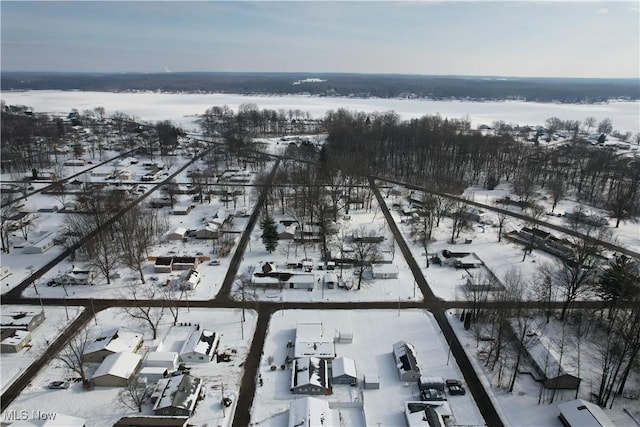 view of snowy aerial view