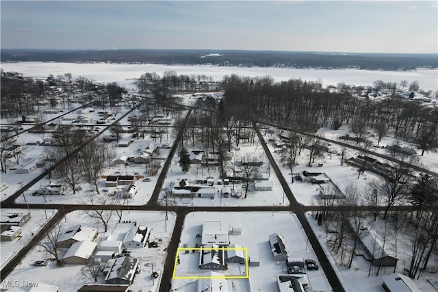 view of snowy aerial view