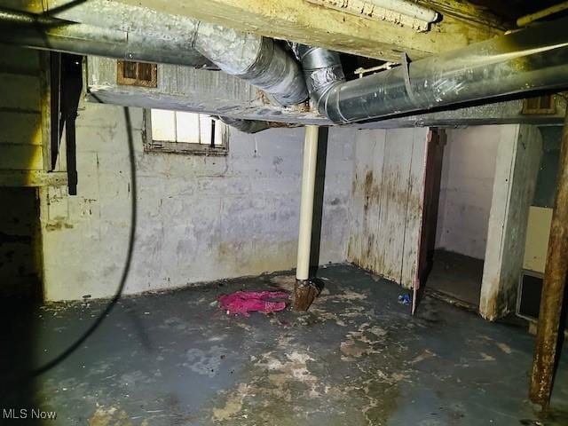 view of basement