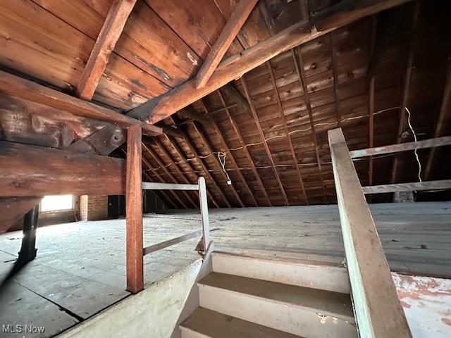 view of attic